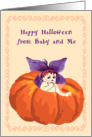 Halloween from Baby and Me with Baby & Pumpkin card