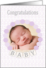 Congratulations on Becoming a Great Great Grandmother add Photo card