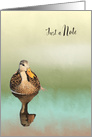 Just a Note Design of a Mottled Duck in Mist card