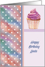 Birthday Card for Linda with Cupcake card