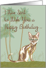 Birthday Humorous with Cat card