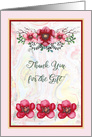 Thank You for Gift with Watercolor Flowers card
