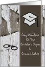 Bachelor’s Degree in Criminal Justice Handcuffs card