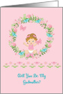 Godmother Request from a Baby Girl in Pink card