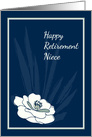 Retirement for Niece in Blue & Cream card