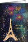 Bastille Day with Eiffel Tower & Fireworks card
