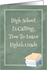 8th Grade Graduation in Green Slate with Books card