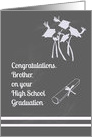 High School Graduation for your Brother Chalk Board card