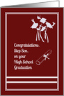 High School Graduation for Step Son card