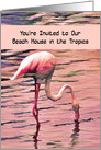 Invitation to Beach House in Tropics card