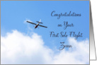 Congratulations on Your First Solo Flight Zann card