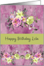 Birthday Card for Cousin Lavender with Flowers card