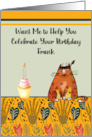 Birthday with Cat for Frank card