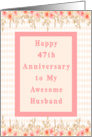 Anniversary for Husband in Peach card