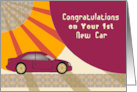 Congratulations on New Car Special Request card