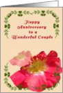 Wedding Anniversary with Wild Red Roses card