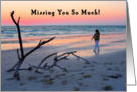 Missing you, Sunset Beach and Driftwood card