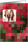 Happy Holidays, Personal Photo Insert Card Multi Plaid card