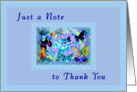 Thank you note, For Helping Me Move, Blue Butterflies card