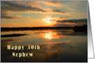Birthday, 30th, Nephew, Sunset with Birds card