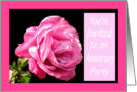 Anniversary Party (60th) for Aunt and Uncle, Large Pink Rose card