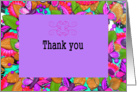 Thank You, Baby Shower Gift, Butterfly Design in Purples card