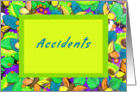 Get Well from Car Accident, Colorful Green Digital Design card