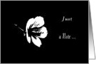 Thank You Friendship White Flower with Black Background card