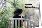 Sympathy, Sister, Lady with Black Outfit in Nature card