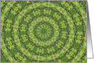 Cheerful Note Card for Friend, Kaleidoscope Digital Design in Green card