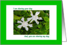 Shared Birthday two White Gardenias card