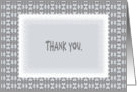 Thank You for your Wedding Gift of Money, Grey/White Digital Design card