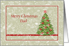 Christmas for Dad, Red and Green Digital Christmas Tree card