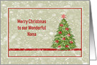 Christmas Card for Nana, Digital Christmas Tree card