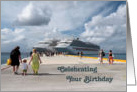 Birthday Card, Cruising, Two Ships at Port card