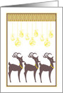 Christmas Card for Triplets with 3 Reindeer card