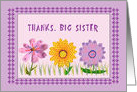 Thank You to Big Sister for Her Help card