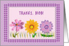 Thanks for the Help Mom, Lavender Painted Flowers card