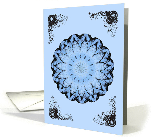 Wedding Anniversary Art Nouveau in Blue card (1011499)