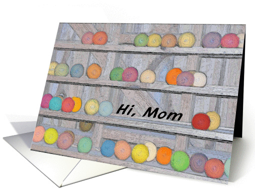 Announcing Pregnancy of New Baby Boy to Mom, Knitting Design card
