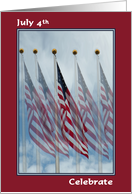 July 4th with Five Flags card