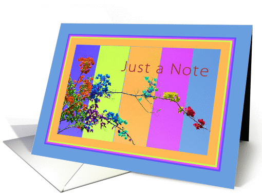 Note Card, Blank and Colorful with Flowers card (1044511)
