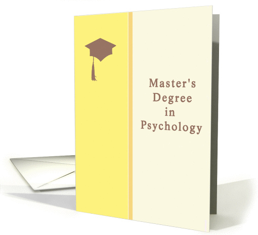 Master's Degree in Psychology in Yellow, Brown and Ivory card