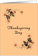 Thanksgiving Card with Floral Design card
