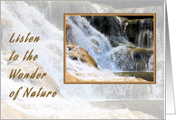 Note Card, Encouragement, with Double Image Water Fall card