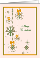 Christmas Card with Digital Snowflakes and Bows card