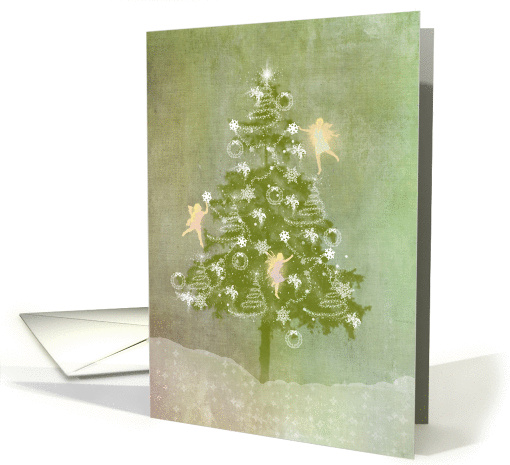 Christmas Card, Fairies Decorating a Tree card (1102668)