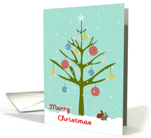 Christmas Card for Co-worker with Decorated Tree card (1110086)