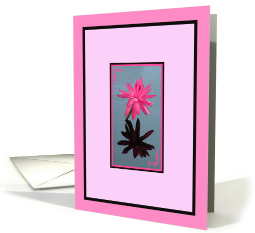 Retirement Coworker with Water Lily in Pinks card (1114512)