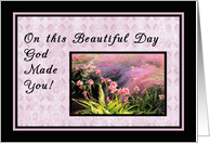 Birthday Card with Pink Orchids card